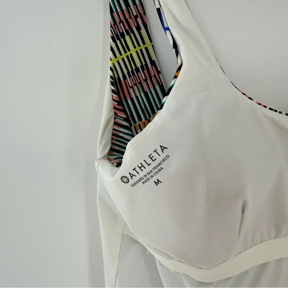 NWT Athleta QuickDri Prismatic Scoop One-Piece Multi Color Swimsuit Size Medium - Picture 6 of 10